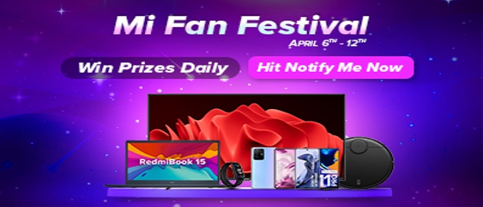 India Desire : Mi Fan Festival Sale 2022: Get Upto Rs 5000 Off On Redmi Smartphones, Led TVs, Laptops & More + 10% Off Via ICICI Bank Cards Between 6th To 12th April